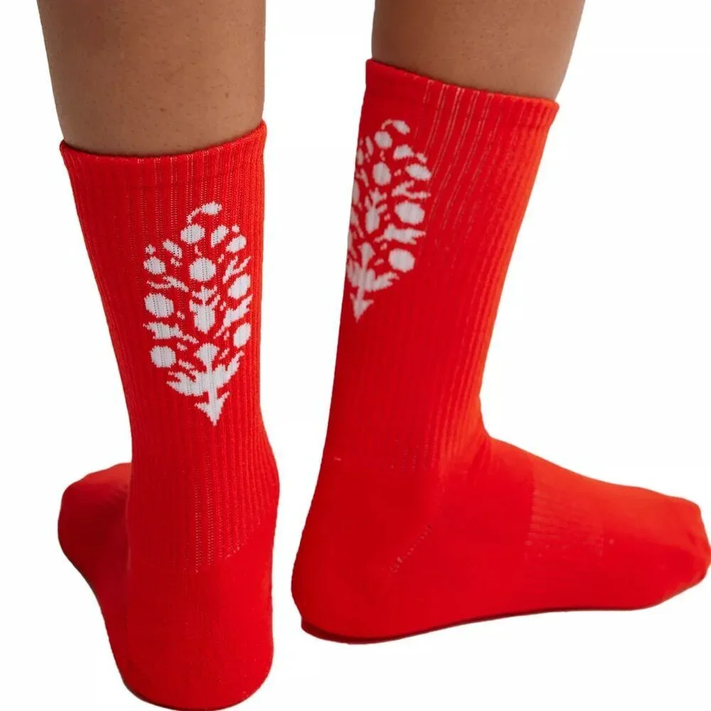 NWT FP Movement Last Lap Red Tube Socks